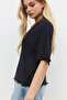 Women's Scallop Embroidered T-Shirt Crew Neck Short Sleeve 100% Cotton Relaxed Fit - 4