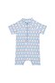 Uv Protected Baby & Kids One-Piece Swimsuit with Snap Buttons at the Bottom and Front Zipper