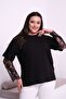 Women's Viscose Blouse with Lace Detail on the Sleeves