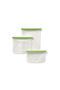 Green 3-Piece Reusable Silicone Flat Storage Bag Set - 8
