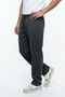 Men's Smoked Baggy Cut Pique Fabric Elastic Waist Loose Fit Comfortable Cut Sweatpants - 3