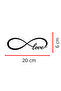 Love Infinity Sign Sticker Car Sticker -Car Motor Sticker with Love Written 20X6Cm - 2