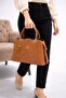 Women's Shoulder Bag with Two Compartments, Lined Interior, and Adjustable Shoulder Strap - 3
