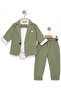 Baby Boy Linen Jacket, Trousers, Snap Button Shirt, 3-6-9-12-18-24 Months Stylish Bow Tie 4-Piece Set - 2