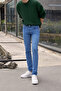 Men's High Waist Slim Fit Premium Blue Jeans - 2