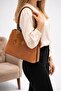 Women's Shoulder Bag with Two Compartments, Lined Interior, and Adjustable Shoulder Strap - 2
