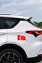 Turkish Flag Car Sticker - Moon Star Car Window Sticker - Waving Turkish Flag 15X9Cm - 2