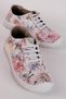 Fuchsia Women's Genuine Leather Rubber Laced Colorful Floral Patterned Casual Shoes B4519 - 2
