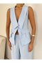 Women's Vest and Trouser Set with Epaulettes - 6
