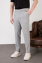 Men's Double Button Pleated Lycra Fabric Pants - 5