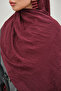 Wave Pattern Cotton Ayrobin Jacquard Shawl Women's Dark Burgundy Plum - 8