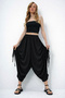 Black-Patterned Summer Shalwar Trousers with Lace Detail on the Sides Alc-X13872 - 4