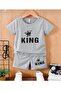 Gray King Printed Summer Shorts Top and Bottom Set Cotton