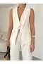 Women's Vest and Trouser Set with Epaulettes - 4