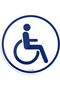 Magnetic Disabled Handicap Car Sticker, Removable Reusable Sign for Steel Body Vehicles 15cm Round