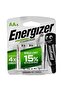 Recharge Power Plus AA Battery, 1.2 V, 4 Pcs