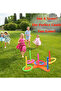 Ring Toss Game Set with 5 Colorful Rings and 5 Pole Sticks - 5
