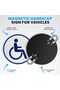 2 Pack Magnetic Disabled Handicap Car Sticker, Removable Reusable Sign for Steel Body 15cm Round - 5