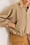 Women's Bomber Jacket with Pockets and Zipper, Mink - 5