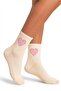 5 Pairs Women's Colorful Heart Patterned Socks Set - Cotton College Socks - 6