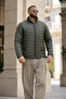 Men's Winter Premium Casual Quilted Khaki Puffer Coat