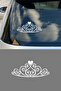 Princess Crown Car Sticker - Heart Crown Car Window Sticker 15X7Cm - 2