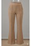 Women's Double Pocket Panama Fabric Spanish Flare Pants - Hem Detailed Elastic Waist Sweatpants - 6