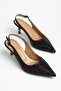 Women's Evening Dress with Open Back and Silicone Stones, 5cm Classic Heels