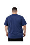 Men's Large Size Navy Blue Crew Neck Short Sleeve Pragt T-Shirt 5Xl-6Xl-7Xl-8Xl - 3