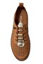 656206 Genuine Leather Transparent Sole Rubber Bonded Perforated Sports Shoes - 4