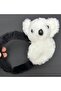 Cute Plush Furry 3D Dimensional Toy Koala Crown Female Children's Crown Black and White - 3