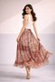 High Waist Bohemian Shawl Patterned Midi Skirt – Flowy Fabric, Elastic Waist, Premium Casual & Stylish Combination - 8