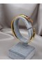 Gold Color Red Stone Detailed Open End Cuff Bracelet – Modern Stylish Women's Bracelet