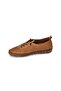 656206 Genuine Leather Transparent Sole Rubber Bonded Perforated Sports Shoes - 5