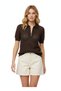 Polo Collar Zipper Detailed Knitwear Blouse Ss26Bz0107 - 4