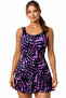 Women's Patterned Dress Swimsuit with Shorts