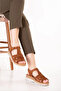 Genuine Leather Wedge Heeled Casual Women's Sandals - 2