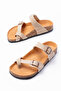 Beige Flip Flops Summer Casual Cork Sole Mayari Slippers - 2