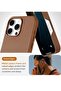 Timeless Dark Saddle Brown Leather iPhone 16 Pro Case – Softens with Use, MagSafe Compatible - 4