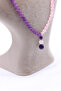 Pink Quartz Stone Amethyst Stone Hematite Stone Natural Stone Design Necklace 6 mm - 3