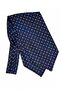 Floral Pattern Navy Blue Italian Silk Ascot Tie Sac10 - 5