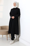 Women's Hajj and Umrah Outfit, Two-Piece Set with Hijab Pocket Detail - Black - 6