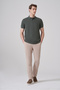 Men's Light Green Basic Polo Neck Dynamic Fit T-Shirt - 4