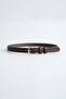 Men's Smart Casual Thin Metal Buckle Belt Brown