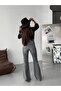Trend Special Design Wide Leg Jean Pants with Detailled Cuffs - Custom Design Wide Leg Jean with Detailled Cuffs - 8
