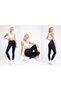 Dar Cut-Out Collecting Effect Side Striped Printed Sports Yoga and Running Tights - 6