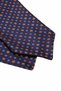 Motif Pattern Navy Blue Italian Silk Ascot Tie Sac49 - 7