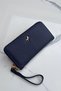 La'Graccio Paris Women's Guas Large Size Portfolio Handy Wallet Navy Blue - 2