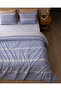 Boswell King Size 100% Cotton Ranforce Printed Sheet and Duvet Cover Set - Blue - 2