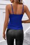 New Season Women's Imported Crepe Blouse with Rope Straps and Cross Detail on the Front - 5